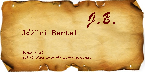 Jóri Bartal névjegykártya